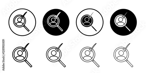 Candidate icon flat and simple set design