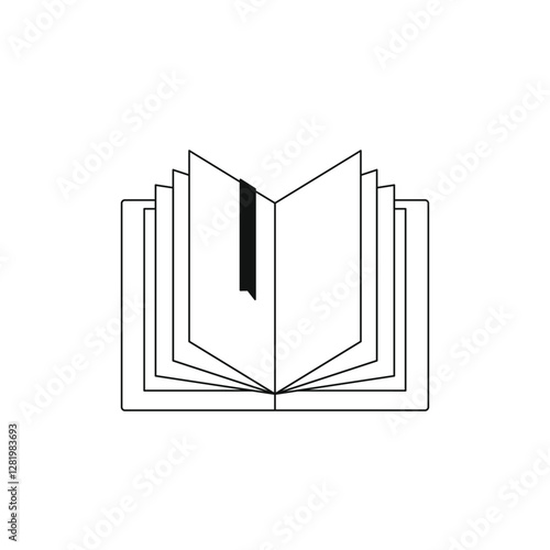 Book icons set on white background. Literature book icons collection. Textbook icon set