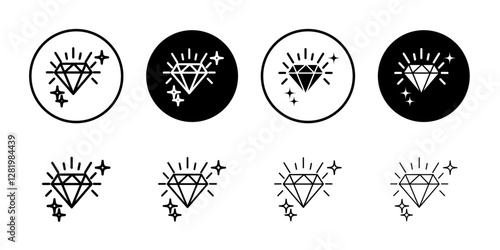 diamond icon flat and simple set design