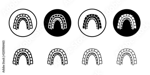 lingual braces icon flat and simple set design