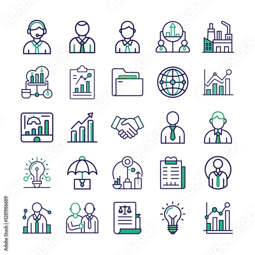 Set of business vector icons.