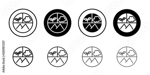 Natural resources icon flat and simple set design
