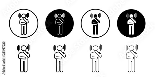 Nausea icon flat and simple set design