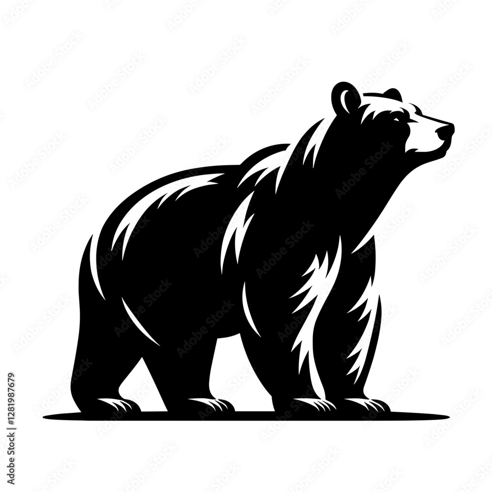 Bear silhouette standing Bear silhouette standing