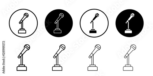Speaker Microphone icon flat and simple set design