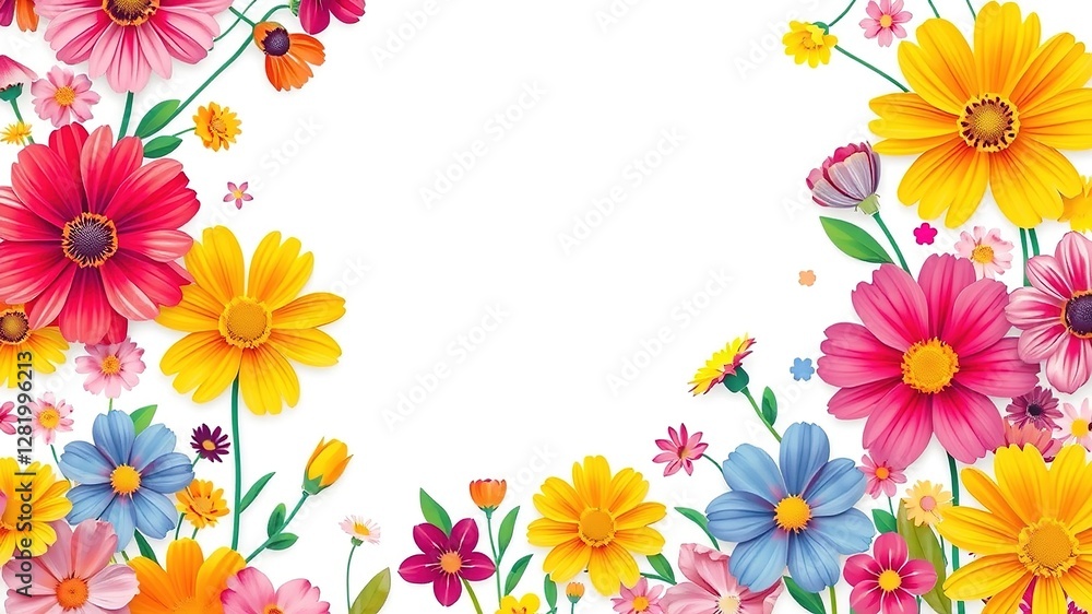 Floral Extravaganza: Pop Art Garden in Full Bloom Floral Extravaganza: Pop Art Garden in Full Bloom