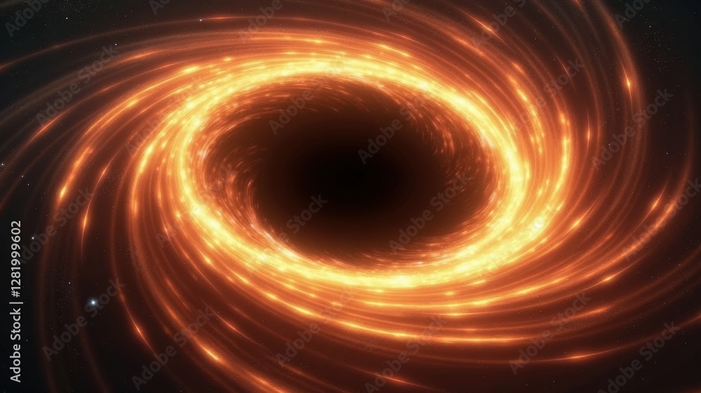 A supermassive black hole at the center of a dying galaxy, consuming light itself, glowing accretion disks spiraling in golden and crimson hues, time warping around it. A supermassive black hole at the center of a dying galaxy, consuming light itself, glowing accretion disks spiraling in golden and crimson hues, time warping around it.