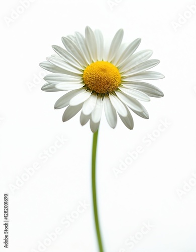 Wallpaper Mural Elegant chamomile flower isolated on white background with full depth of field. Daisy with yellow middle, white petals. Herbal medicine ingredient, tea ingredient, spring flower, summer blooming Torontodigital.ca