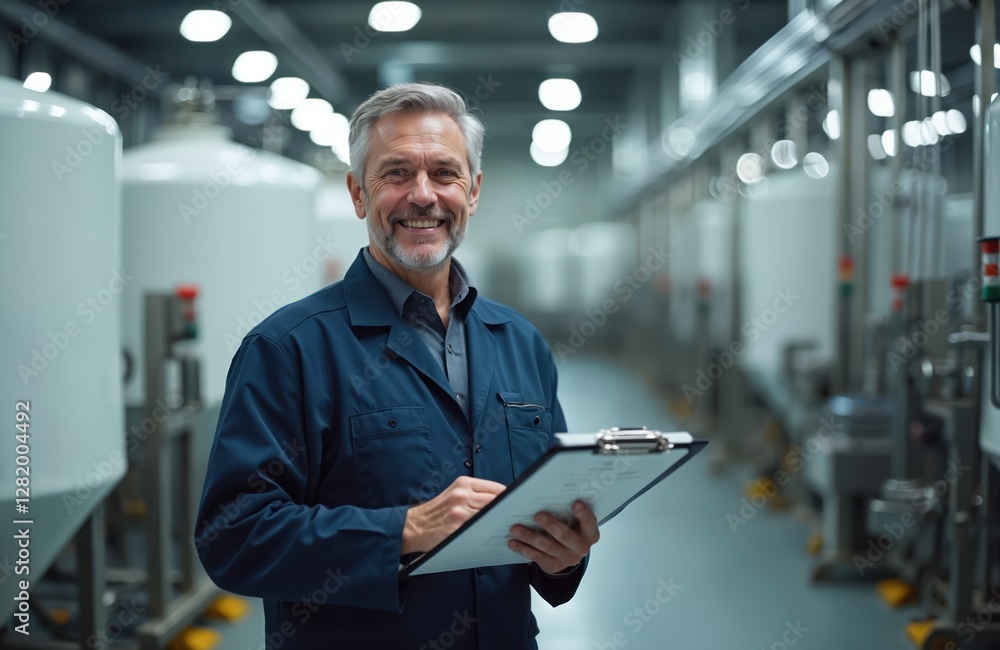 custom made wallpaper toronto digitalSmiling technologist with checklist in food processing factory. Industrial worker satisfied with results, quality control on plant. Man in uniform inspects production line, water purification