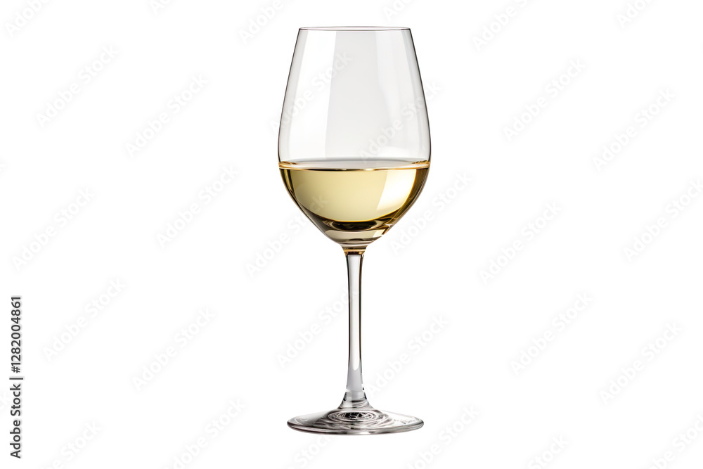 Elegant white wine glass isolated on transparent background Elegant white wine glass isolated on transparent background
