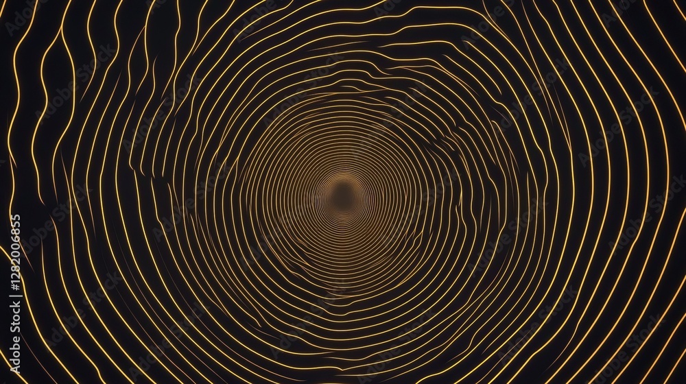 Abstract spiral pattern with glowing golden lines, endless and hypnotic, elegant and sleek Abstract spiral pattern with glowing golden lines, endless and hypnotic, elegant and sleek
