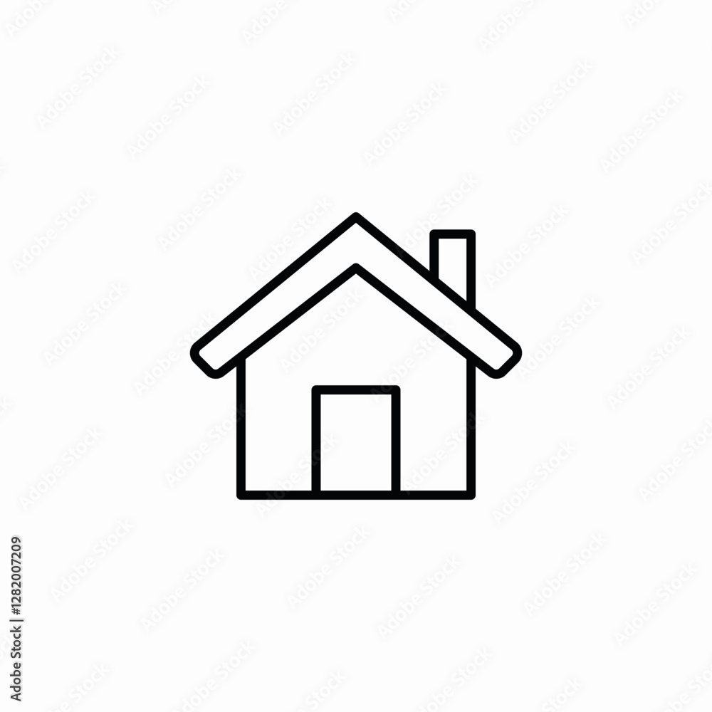 chimney house icon sign vector chimney house icon sign vector