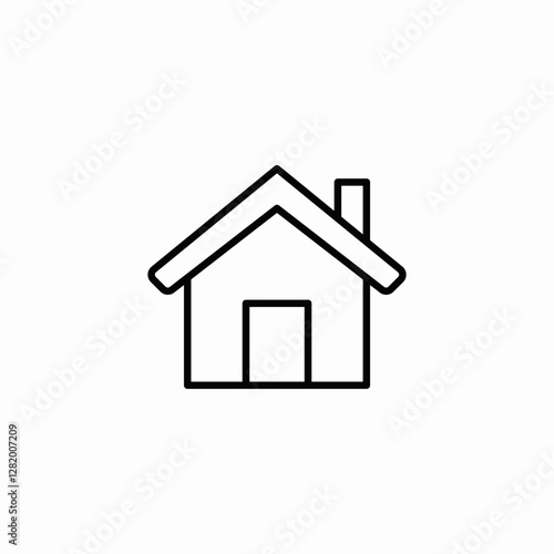 chimney house icon sign vector