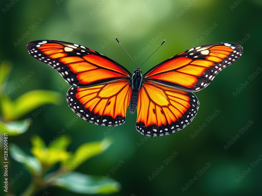 Obraz premium Butterfly's Graceful Flutter Amidst Nature's Canvas