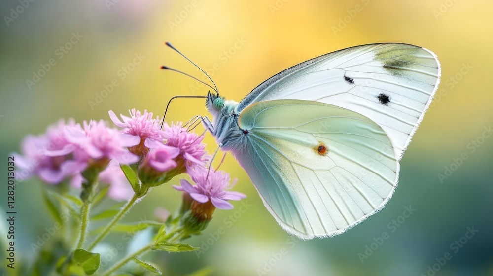 butterfly resting on blooming wildflower, vibrant natural macro photography, soft dreamy tones, peaceful and serene environment butterfly resting on blooming wildflower, vibrant natural macro photography, soft dreamy tones, peaceful and serene environment
