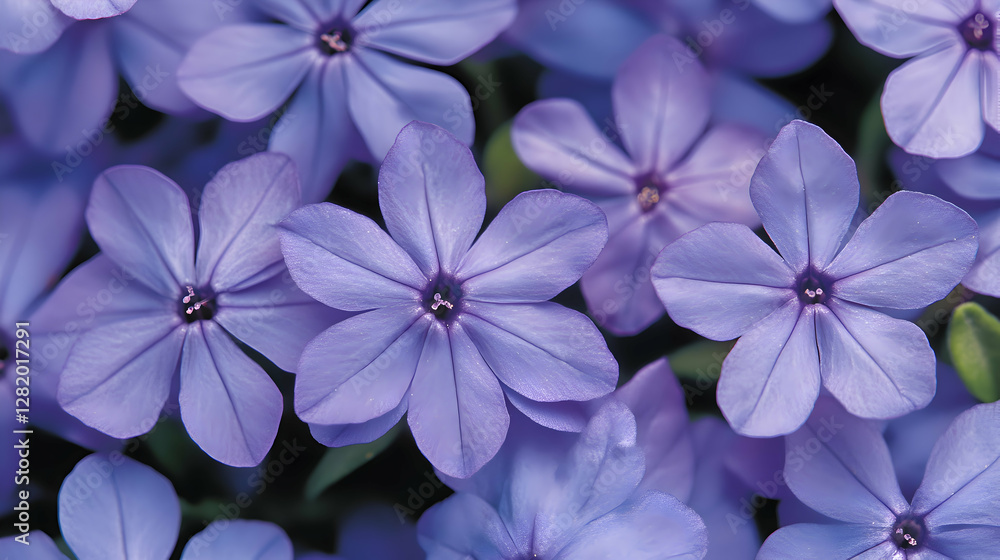 A close-up of creeping thyme blooms, focusing on their delicate details and vibrant purple hue A close-up of creeping thyme blooms, focusing on their delicate details and vibrant purple hue