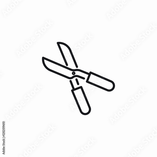 garden scissors icon sign vector