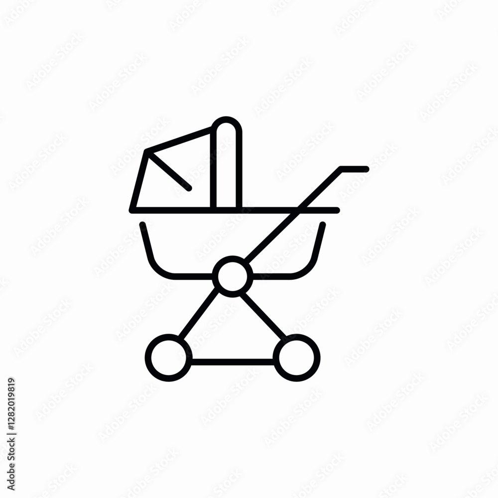 infant crib icon sign vector infant crib icon sign vector