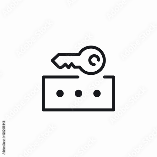 key code number icon sign vector