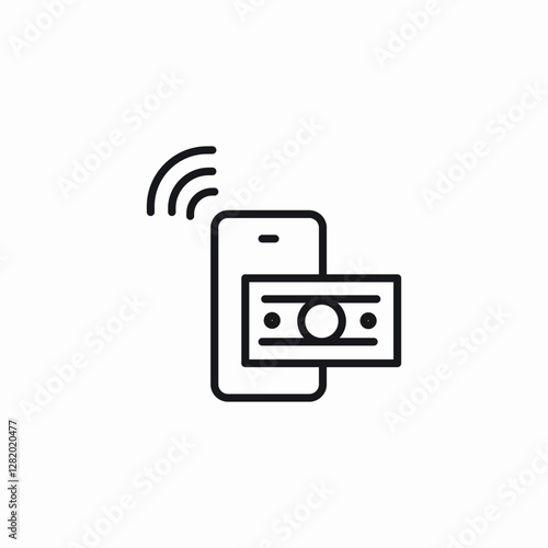 mobile payments icon sign vector