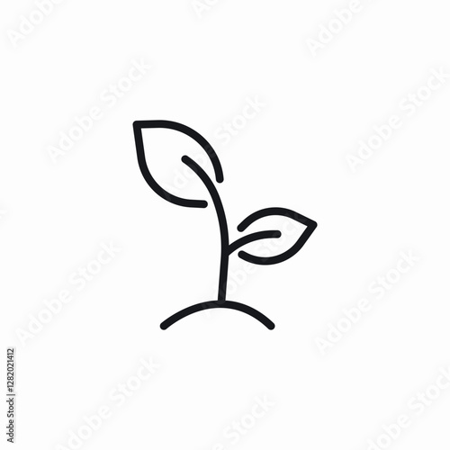 plant growth icon sign vector