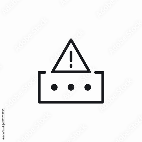 warning code number icon sign vector