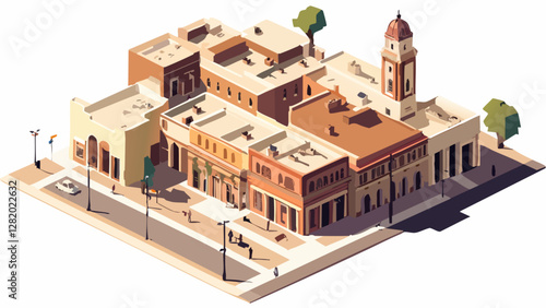 Isometric View of El Paso, Texas