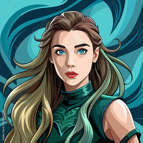3d character heroin nice portrait 