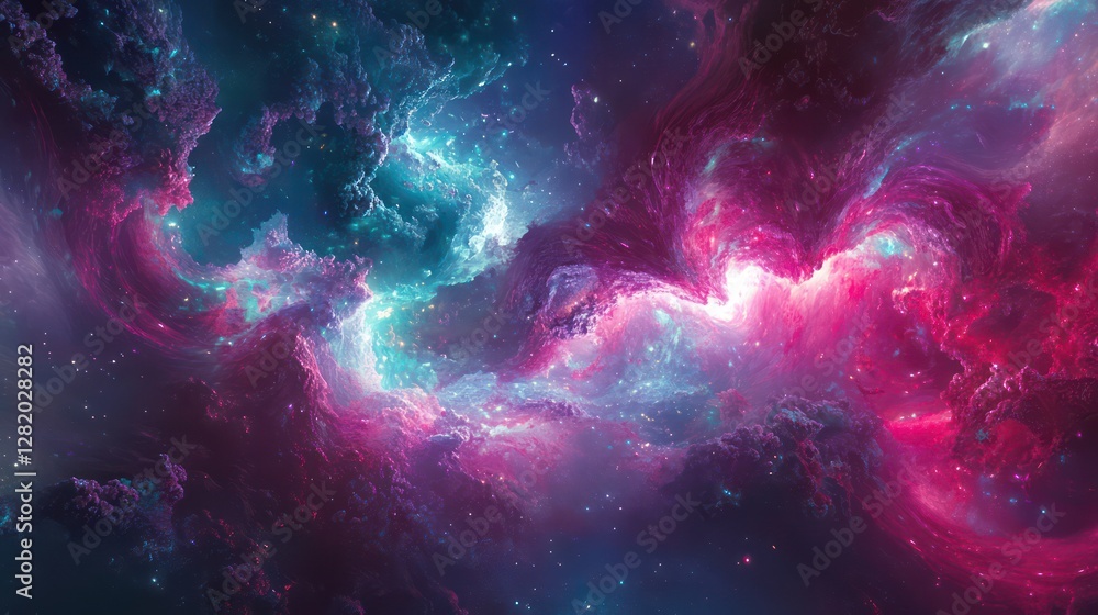 A vivid fractal composition resembling a kaleidoscope in motion, with swirling patterns of glowing purple A vivid fractal composition resembling a kaleidoscope in motion, with swirling patterns of glowing purple