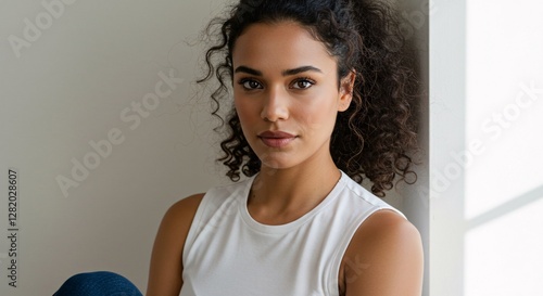 photorealistic portrait of a woman from Brazil photo