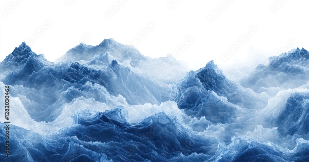 Abstract background with waves of blue and white color, flowing in the air. Abstract background with waves of blue and white color, flowing in the air.