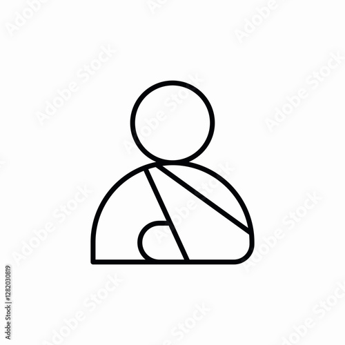 arm injury icon sign vector