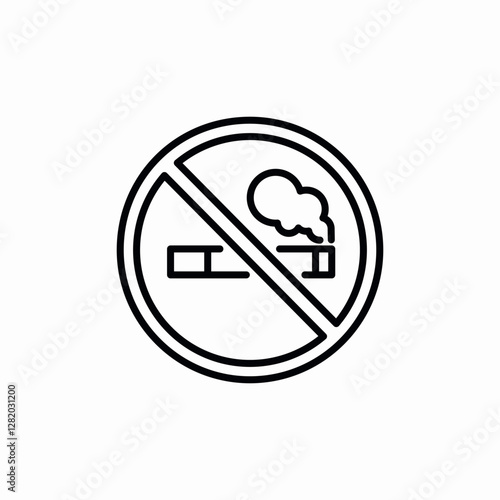 cigarette forbidden area icon sign vector