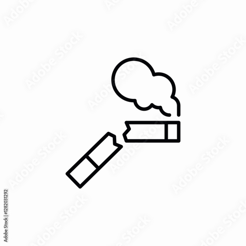 cigarette pieces icon sign vector