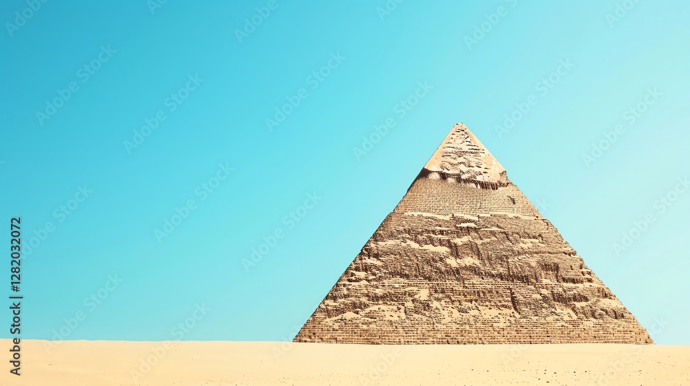Fototapeta premium Pyramidshaped terrarium, border, background wallpaper, blank in the middle, minimalism, negative space, used for postcard template