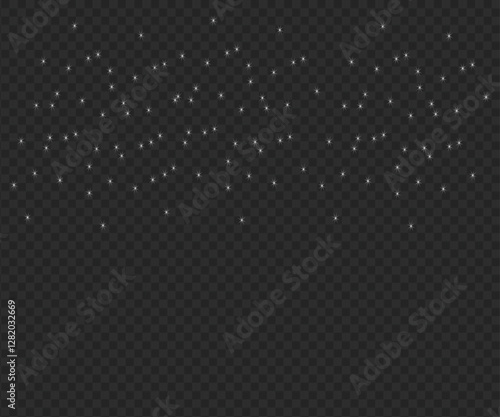 Wallpaper Mural White Glowing light effect, with many glitter particles isolated on transparent background Torontodigital.ca