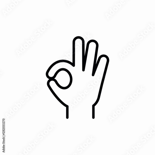 okay gesture icon sign vector