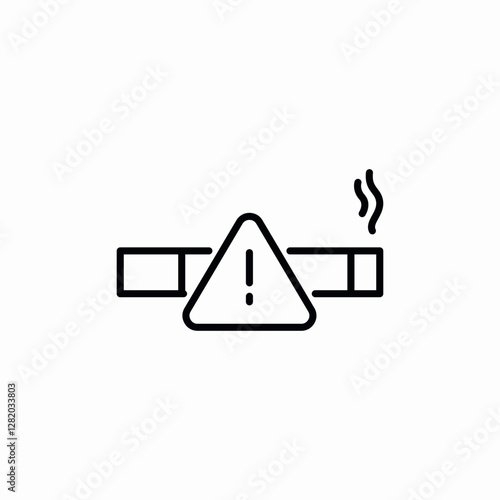 smoking danger icon sign vector