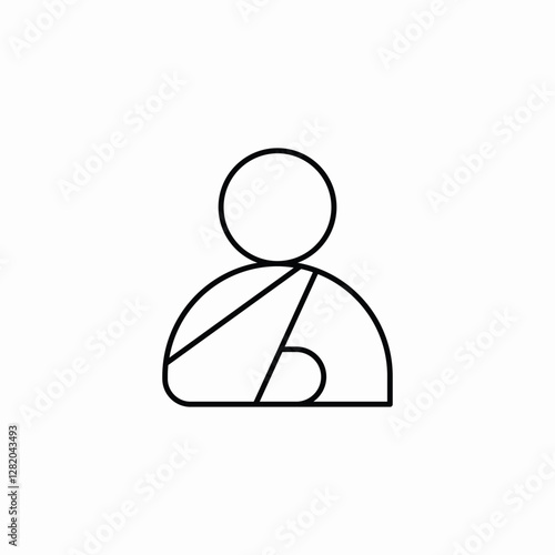 hand injury icon sign vector