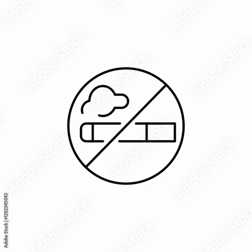 smoking prohibited icon sign vector