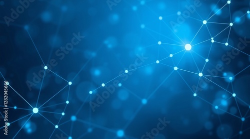 Futuristic Abstract Blue Background with Digital Tech Connections