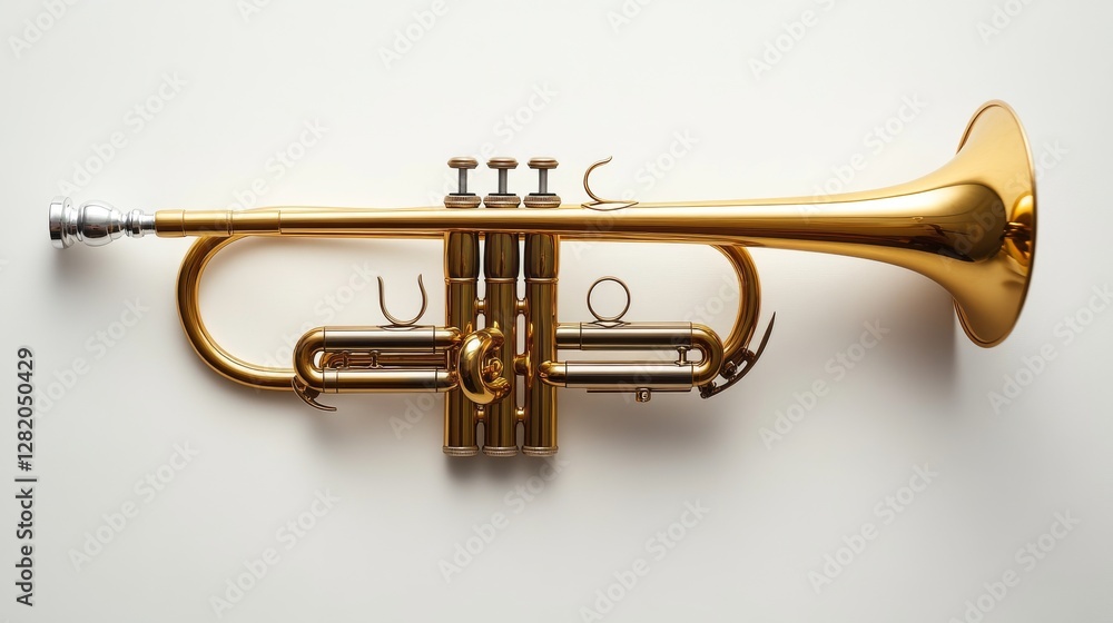 Obraz premium A trumpet decorated with bright Mardi Gras beads, prepared for festive celebrations in a lively setting
