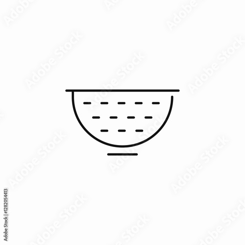 colander bowl icon sign vector