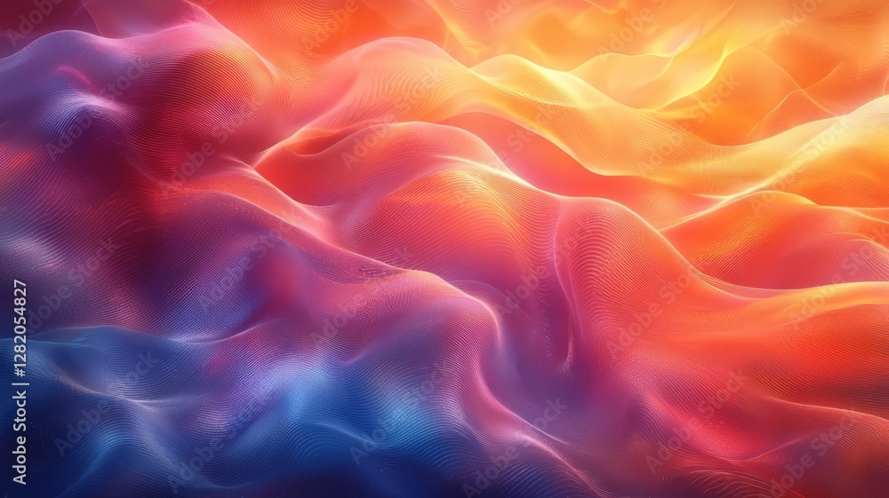 Vibrant abstract waves of orange and blue, creating a dynamic flow of color and light, perfect for backgrounds or artistic projects. Vibrant abstract waves of orange and blue, creating a dynamic flow of color and light, perfect for backgrounds or artistic projects.