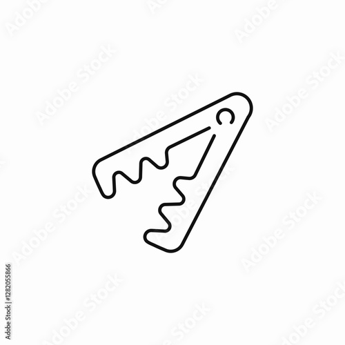 kitchen tongs icon sign vector