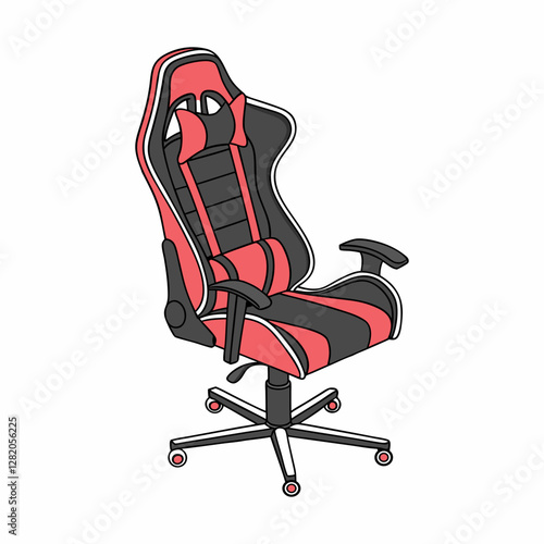 Gaming chair vector art illustration