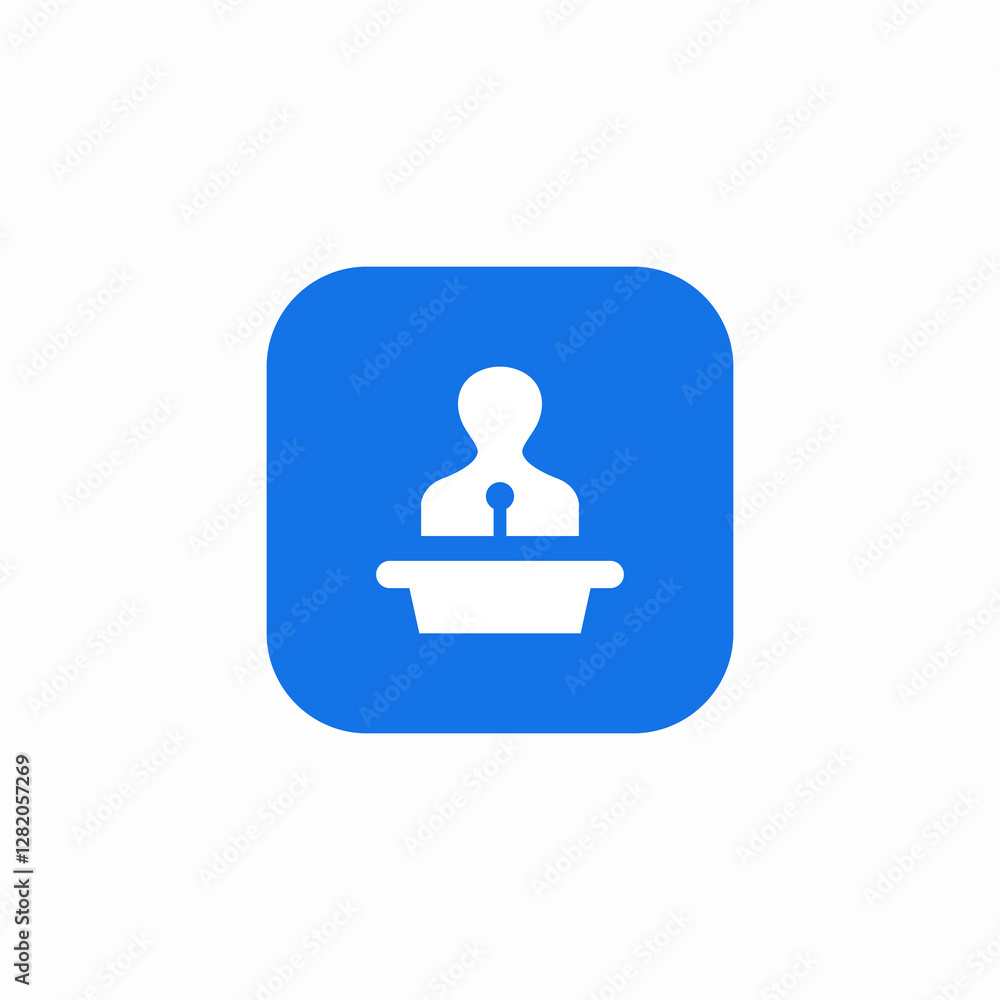 speech podium icon sign vector speech podium icon sign vector