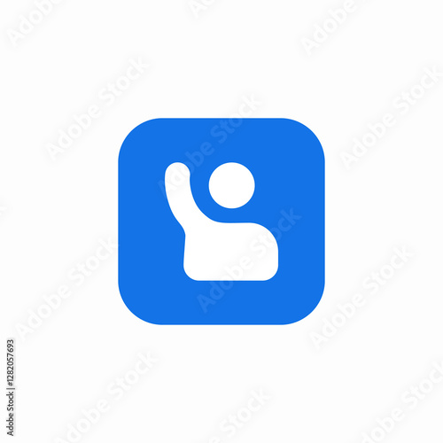 wave hand hi icon sign vector
