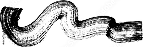 Thick Hand Drawn Brush Grunge Wave Stroke Texture
