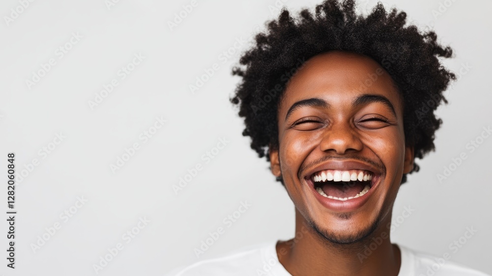 A happy black male smiling at the camera. A happy black male smiling at the camera.